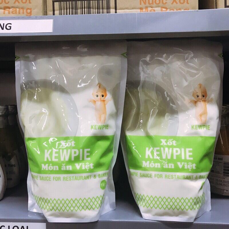XỐT MAYONNAISE MÓN ĂN VIỆT / HORECA KEWPIE 1KG ĂN SALAD , PIZZA,BÁNH MÌ