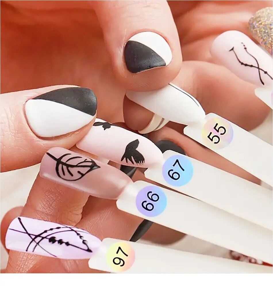 Set tem dán số chai sơn phản quang bảy màu từ 01 đến 300