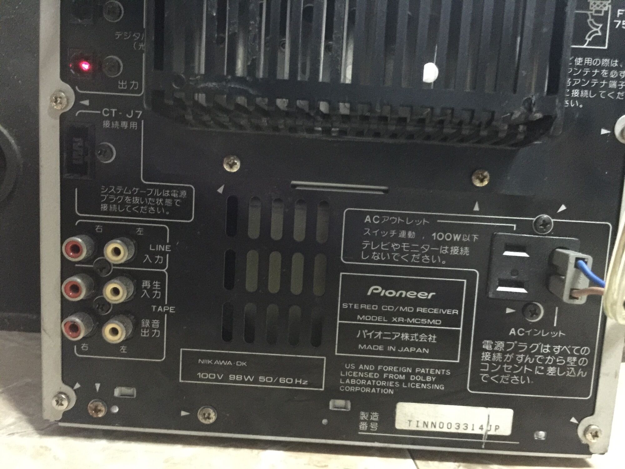 Pioneer XR-MC5MD