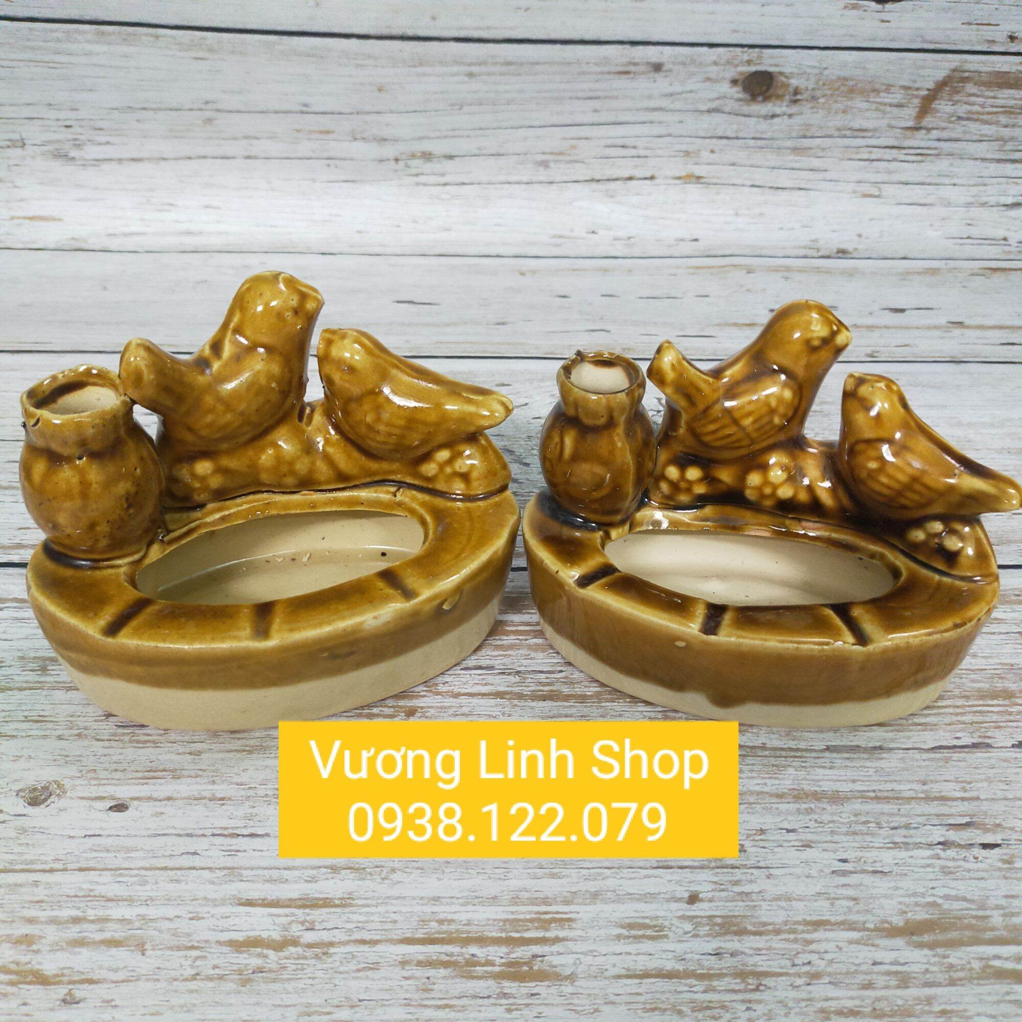 Gạt tàn và đựng tăm 2c chim 🐦 mẫu xưa