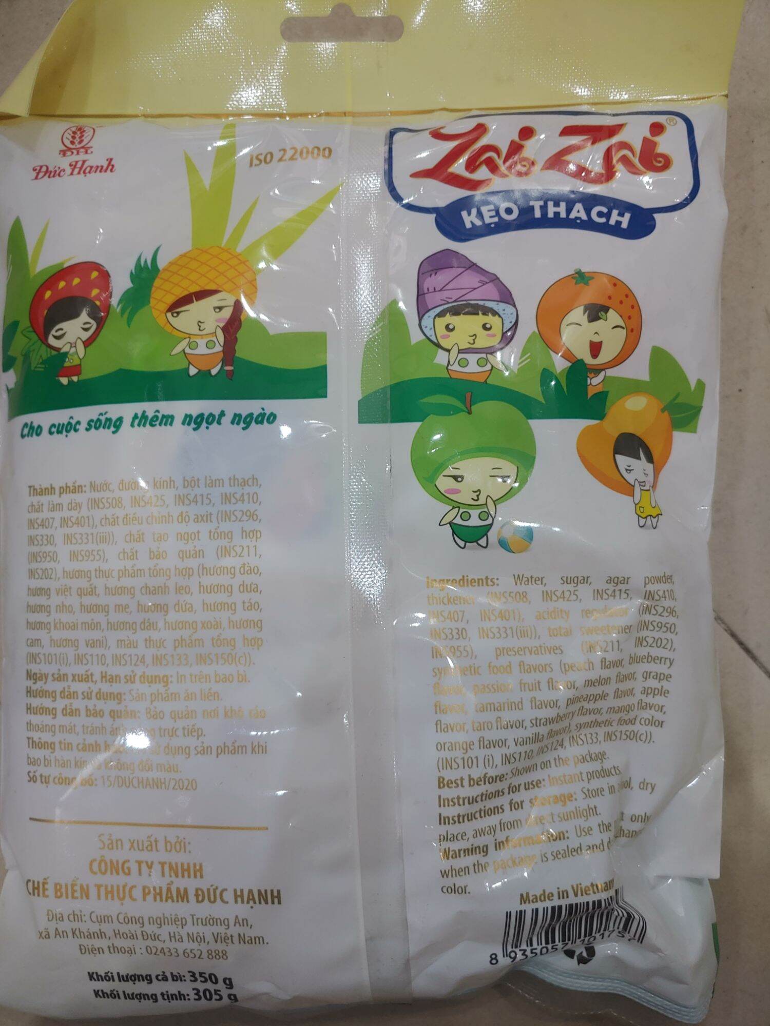 Thạch zai zai vuông 350g