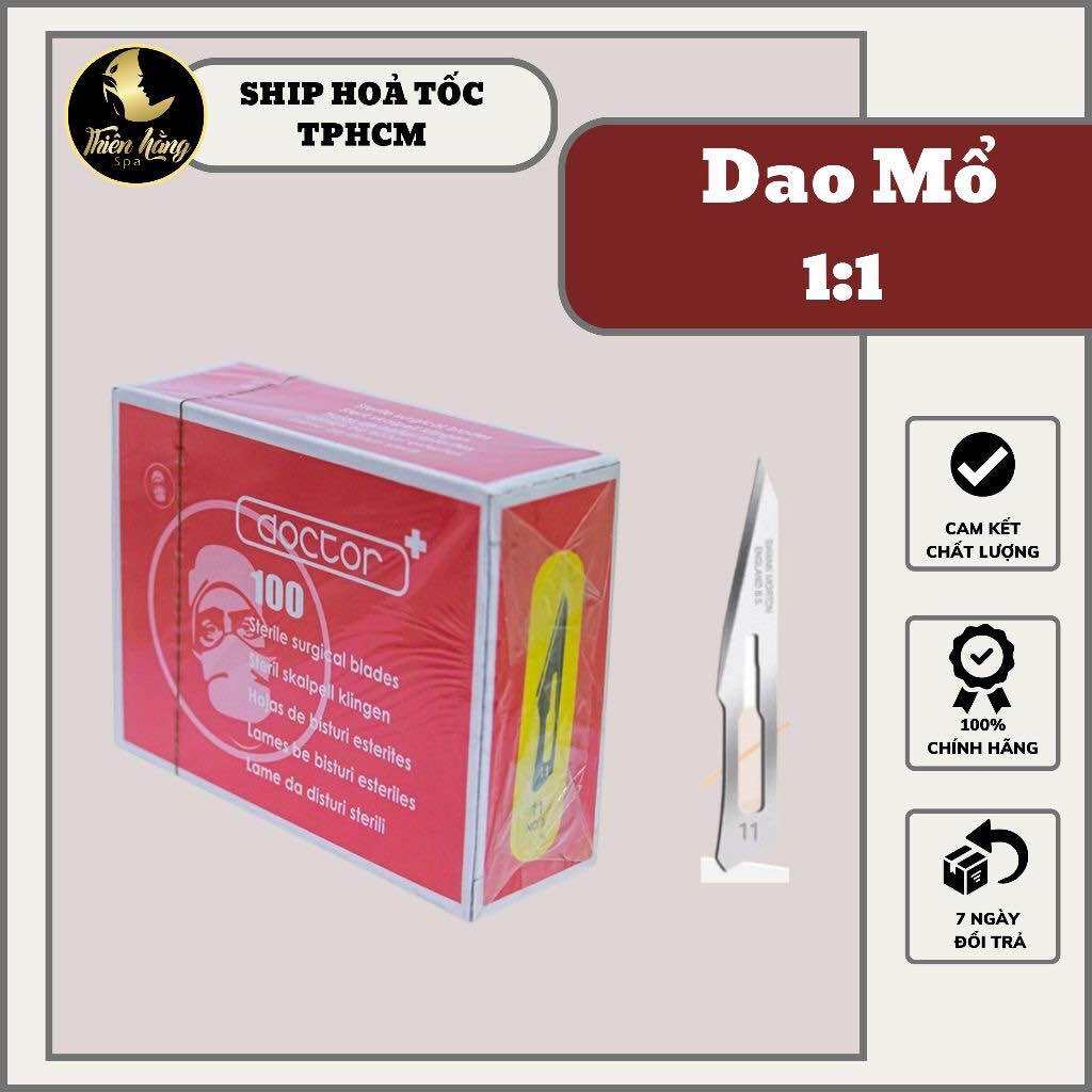 [Hộp 100 Dao Nặn Mụn Số 11 Doctor Dùng Trong Tiểu Phẫu Y Tế, Dùng Cho Spa Thẩm Mỹ Viện