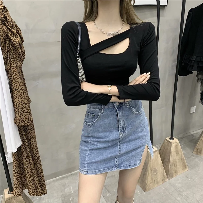 Áo croptop nữ tay dài