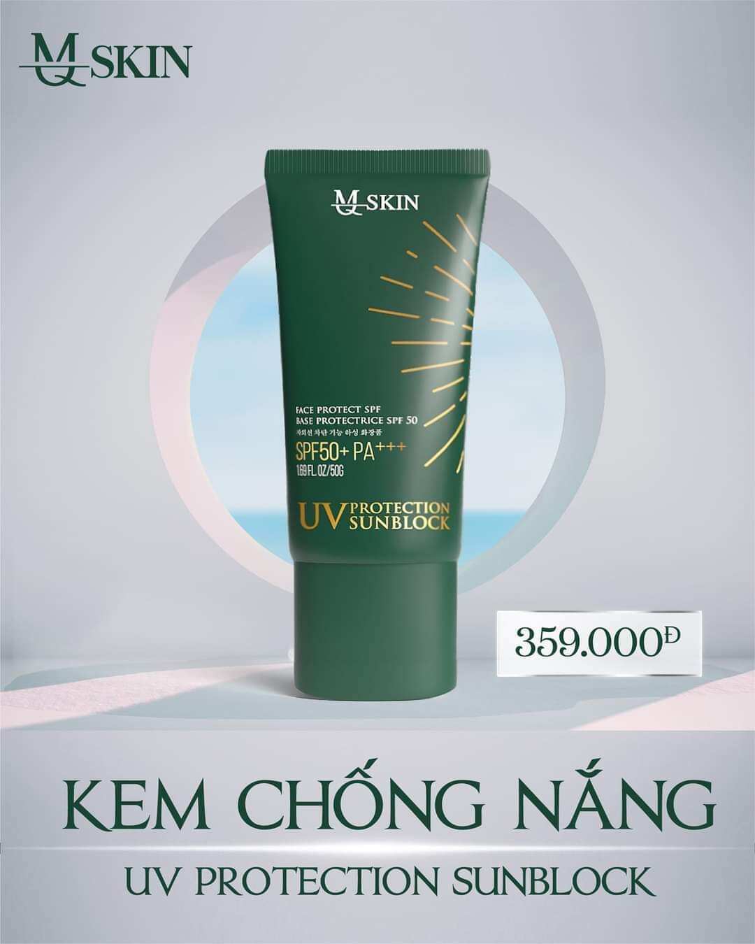 [MUA 1 TẶNG 1] KEM CHỐNG NẮNG NHÂN SÂM MQ SKIN CHÍNH HÃNG CÔNG TY 100%