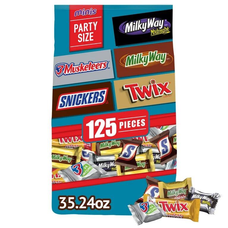 Socola thập cẩm Snickers, Twix, 3 Musketeers, Milky Way & Milky Way Midnight có bill Mỹ 125 viên
