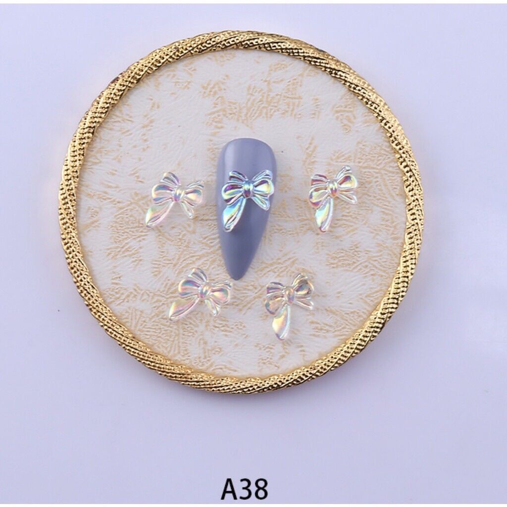 Combo 10 Cái Nơ Nhựa Trang Trí Móng Dể Thương [ Đây Là Giá Của 10 Cái Nơ Trong 1 Túi ]