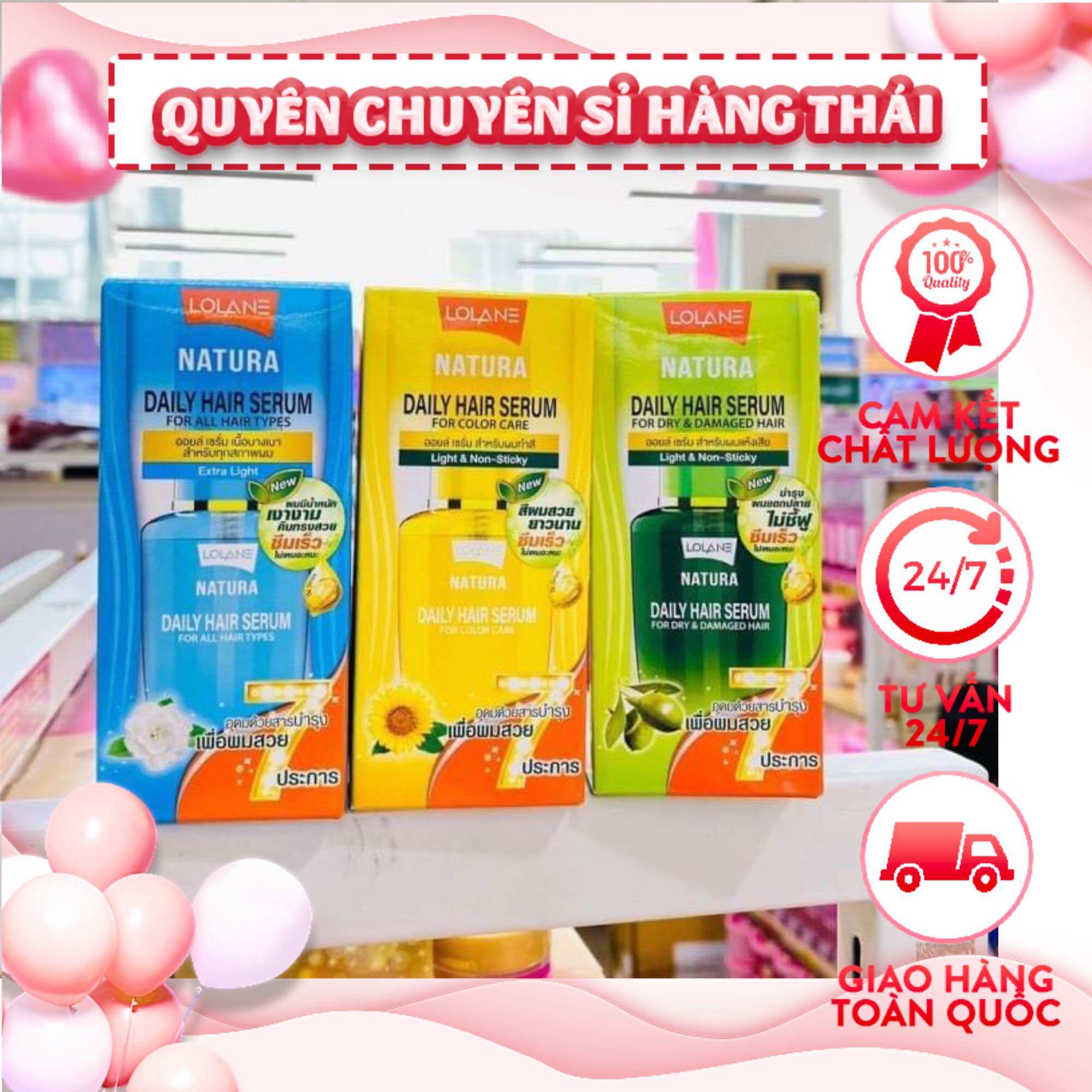 Serum dưỡng tóc lolane natural thái lan