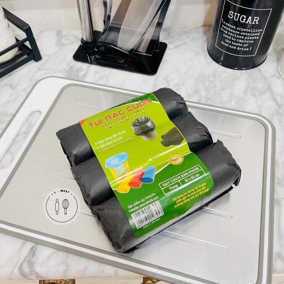 1 set 3 cuộn túi đựng rác tự phân huỷ loại to