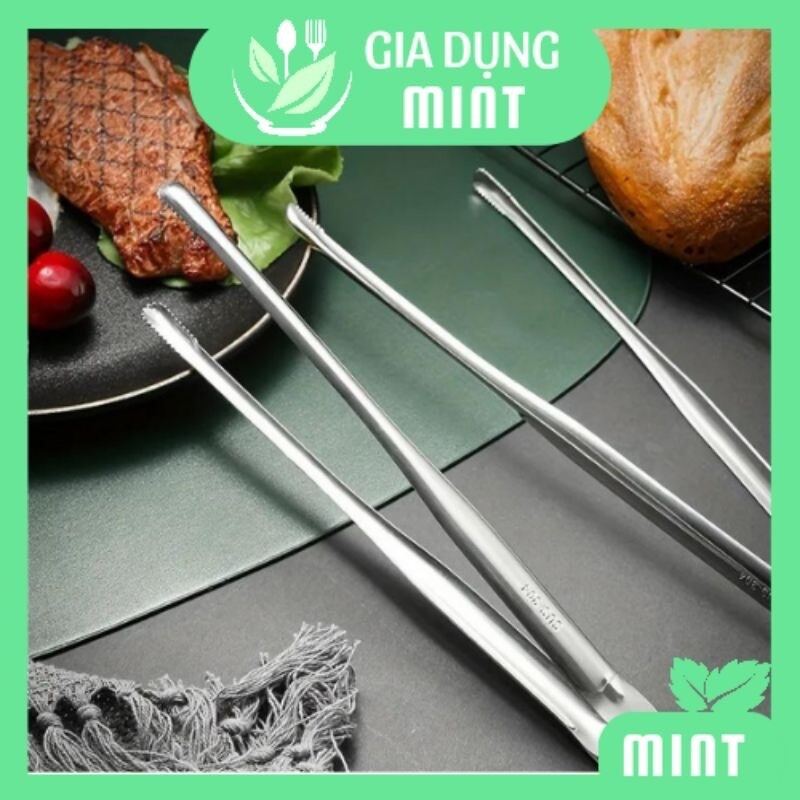 Kẹp nhíp Inox dài 34cm, kẹp gắp đồ nướng, nhíp gắp inox cao cấp