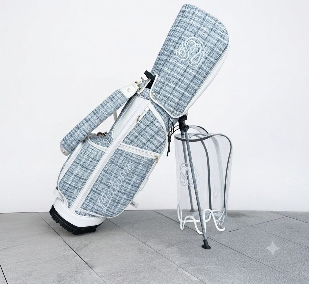 Túi Đựng Gậy Golf Malbon Họa Tiết Tweed – Sự Kết Hợp Hoàn Hảo Giữa Thể Thao & Thời Trang