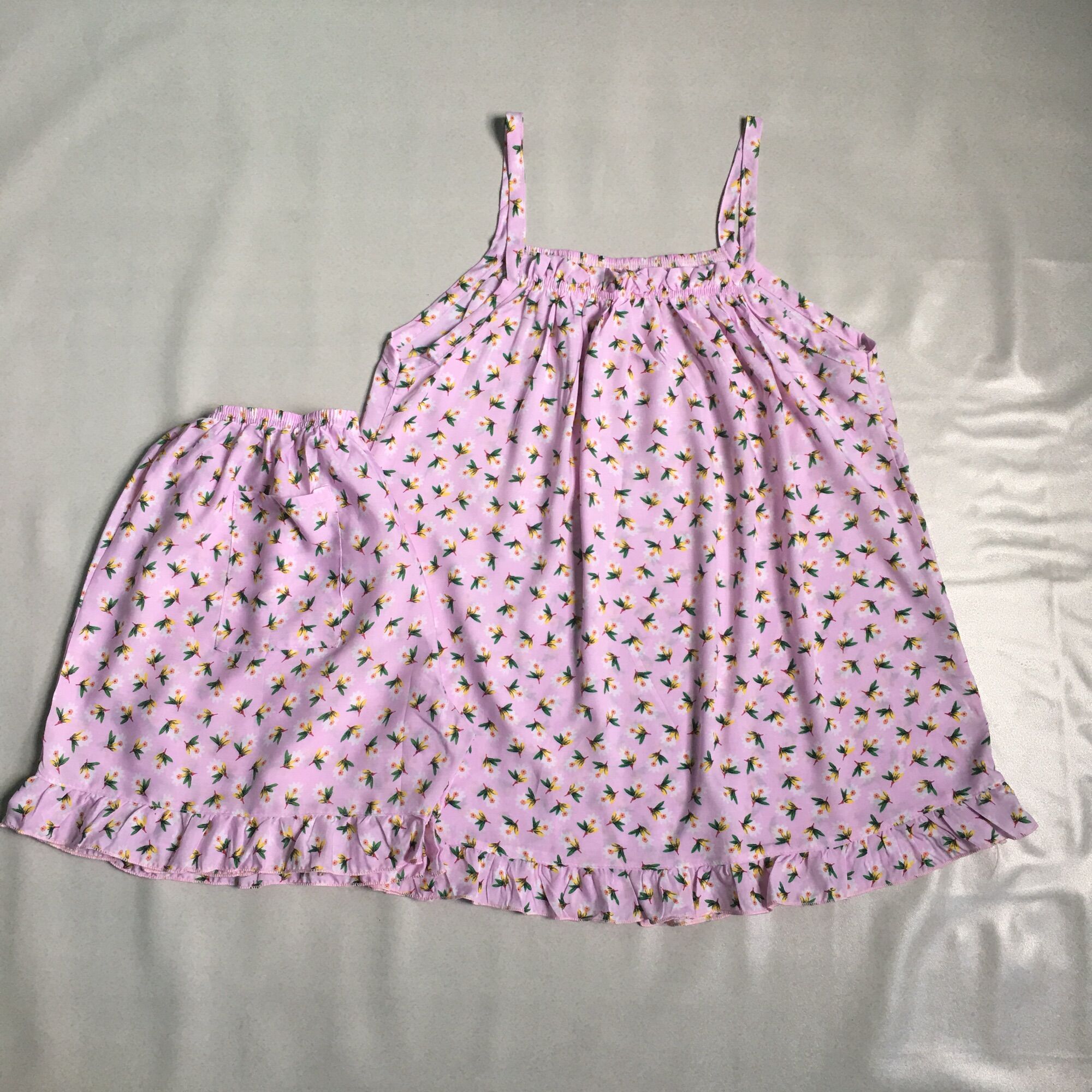 Đồ bộ đùi 2 dây Lanh (Tole) Size 2 (Từ 50kg-60kg).