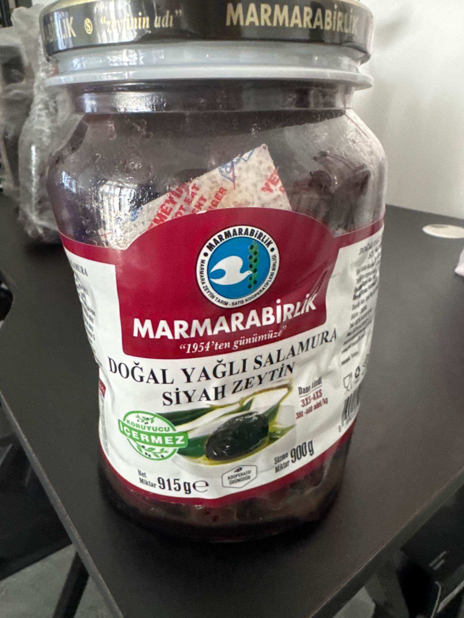 Turkish Black Olive 3xs Marmarabirlik Olive 900g