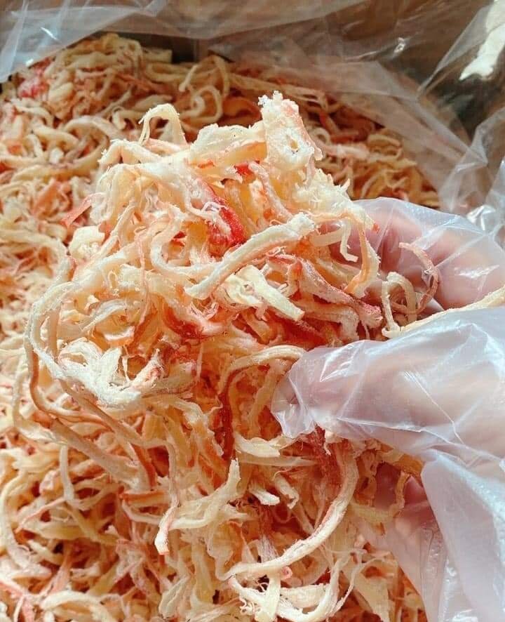 500gr mực sợi hấp dừa thơm ngọt dai - mực loại 1 ngon 100%