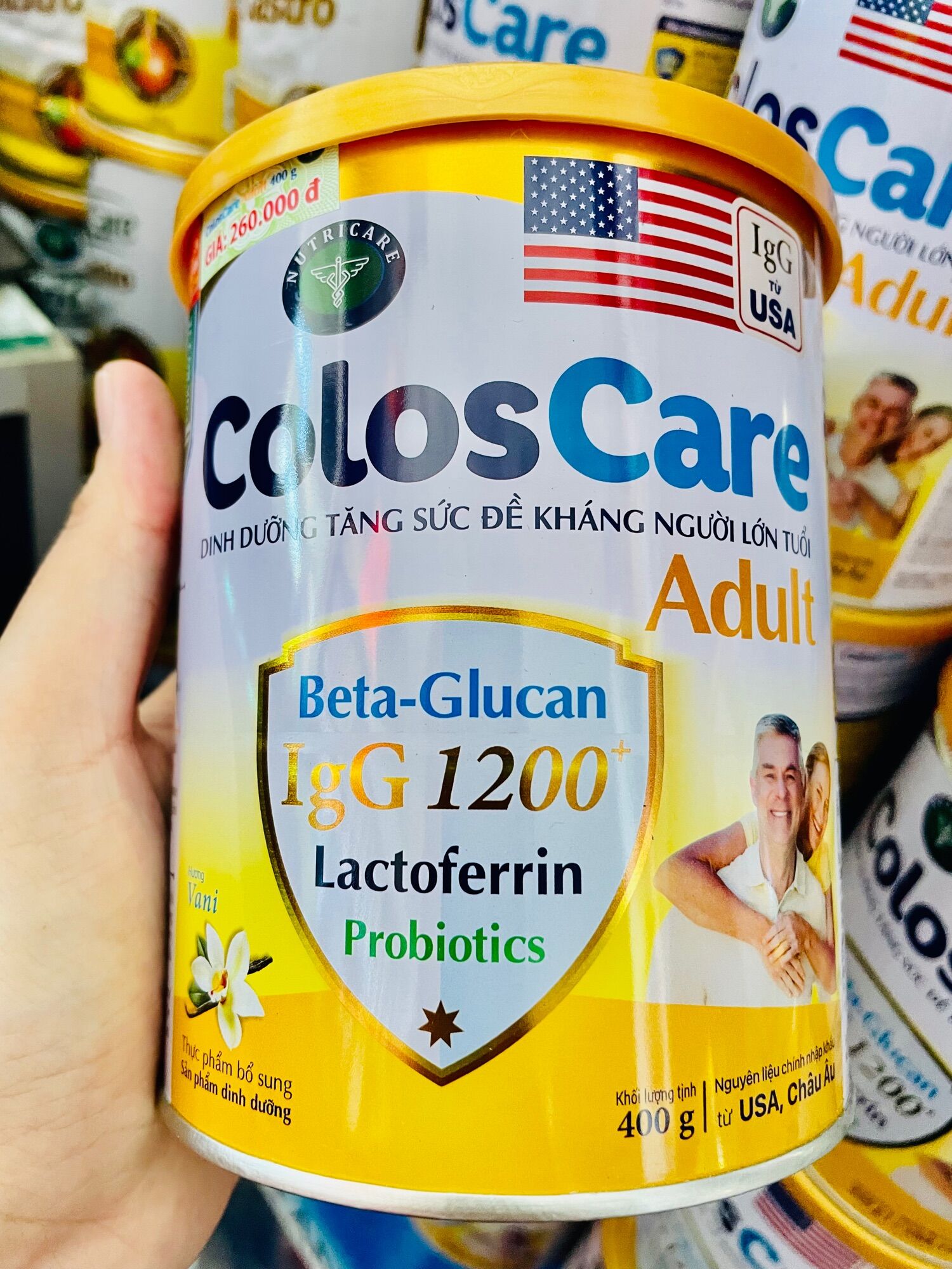 Sữa bột Nutricare ColosCare Adult tăng cường đề kháng cho người lớn