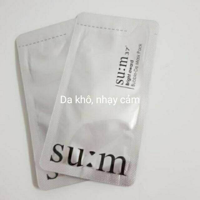 Sét 10 gói mặt nạ sủi bọt thải độc Su:m