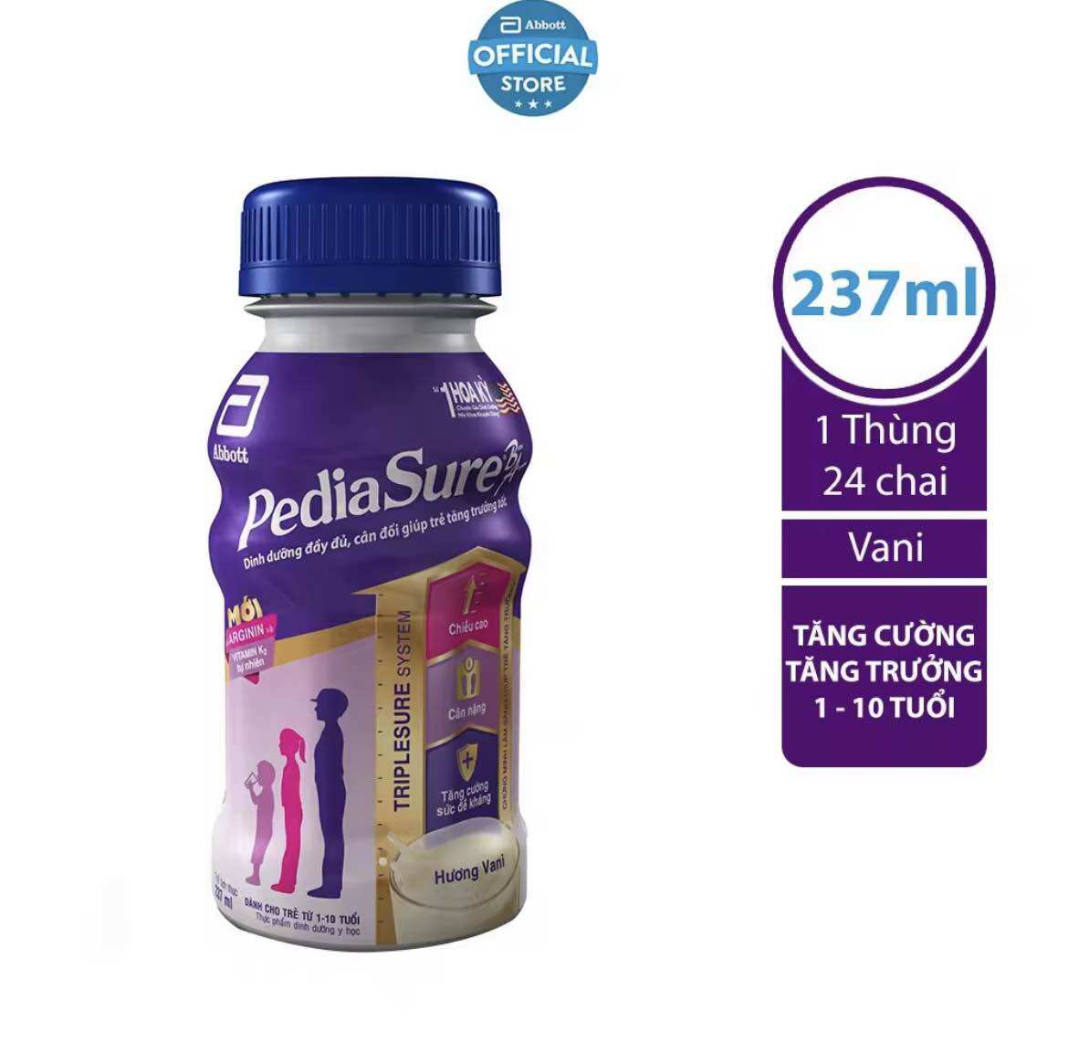 Sữa pediasure pha sẵn 237ml vani - 1 chai