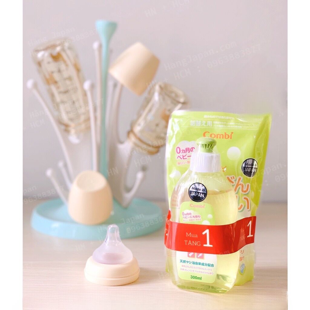 MUA 1 TẶNG 1 Nước rửa bình sữa Combi Nhật Bản đậm đặc