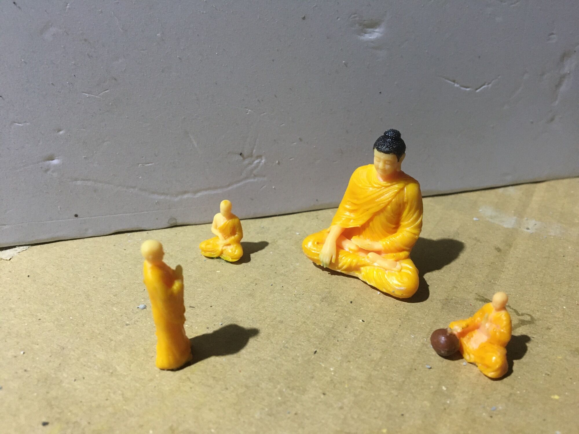 SÉT 5 tượng phật trang trí tiểu cảnh, hòn non bộ ( in 3d)