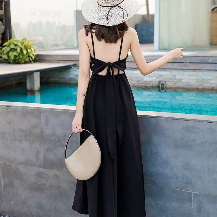 Đầm dây thắt nơ hàng Quảng Châu