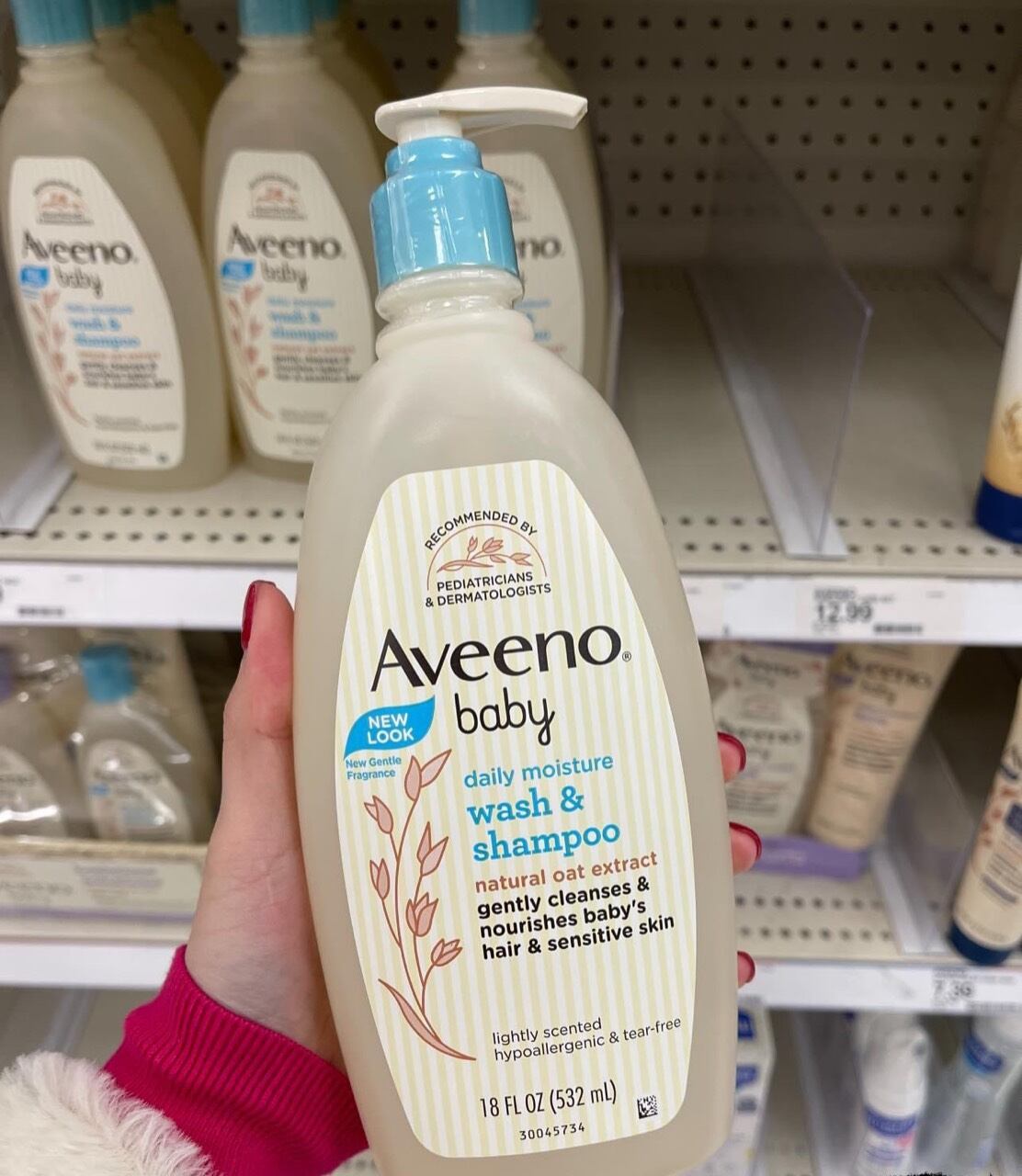 Sữa Tắm Gội Chiết Xuất Yến Mạch Aveeno Baby Wash & Shampoo Mỹ 532ml