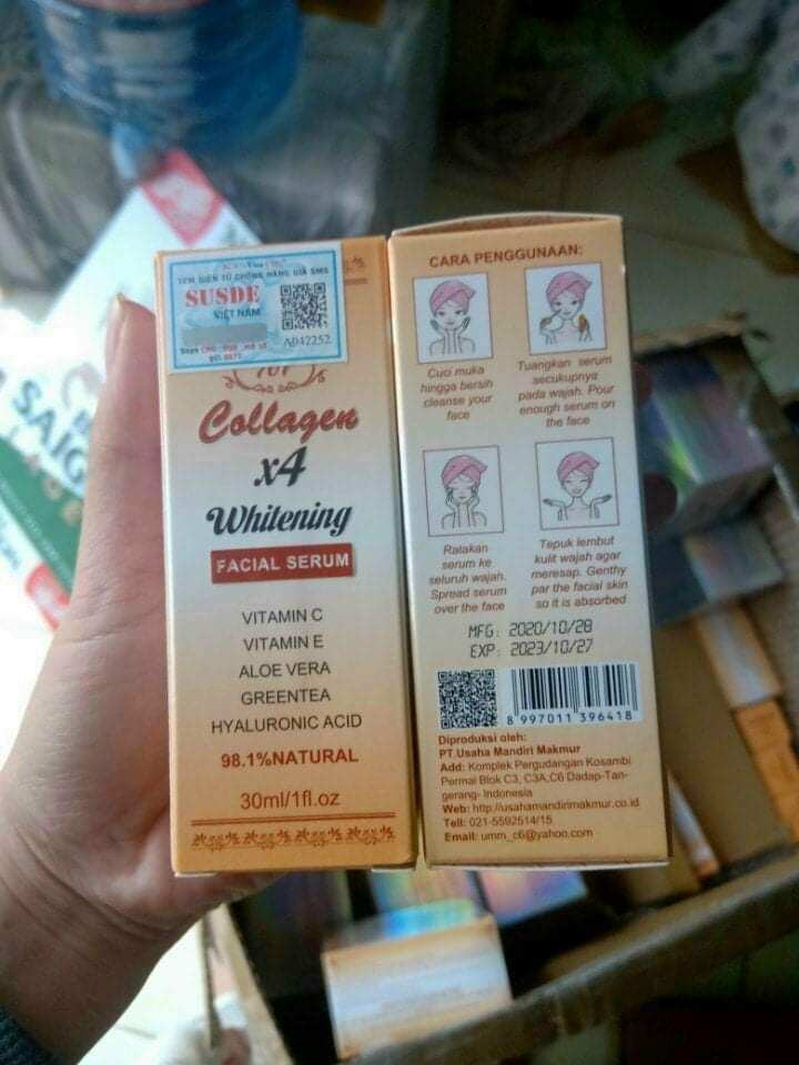 Serum Collagen plus vit e dưỡng trắng se khit lỗ chân lông