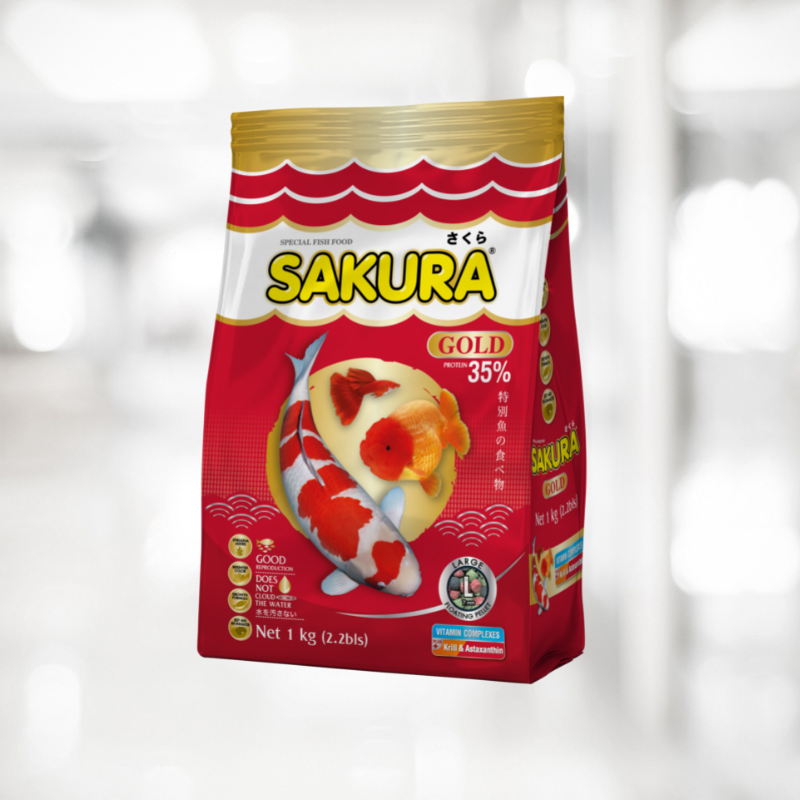 Thức ăn cá cảnh sakura gold 35 % đạm size l. 6mm - thái lan