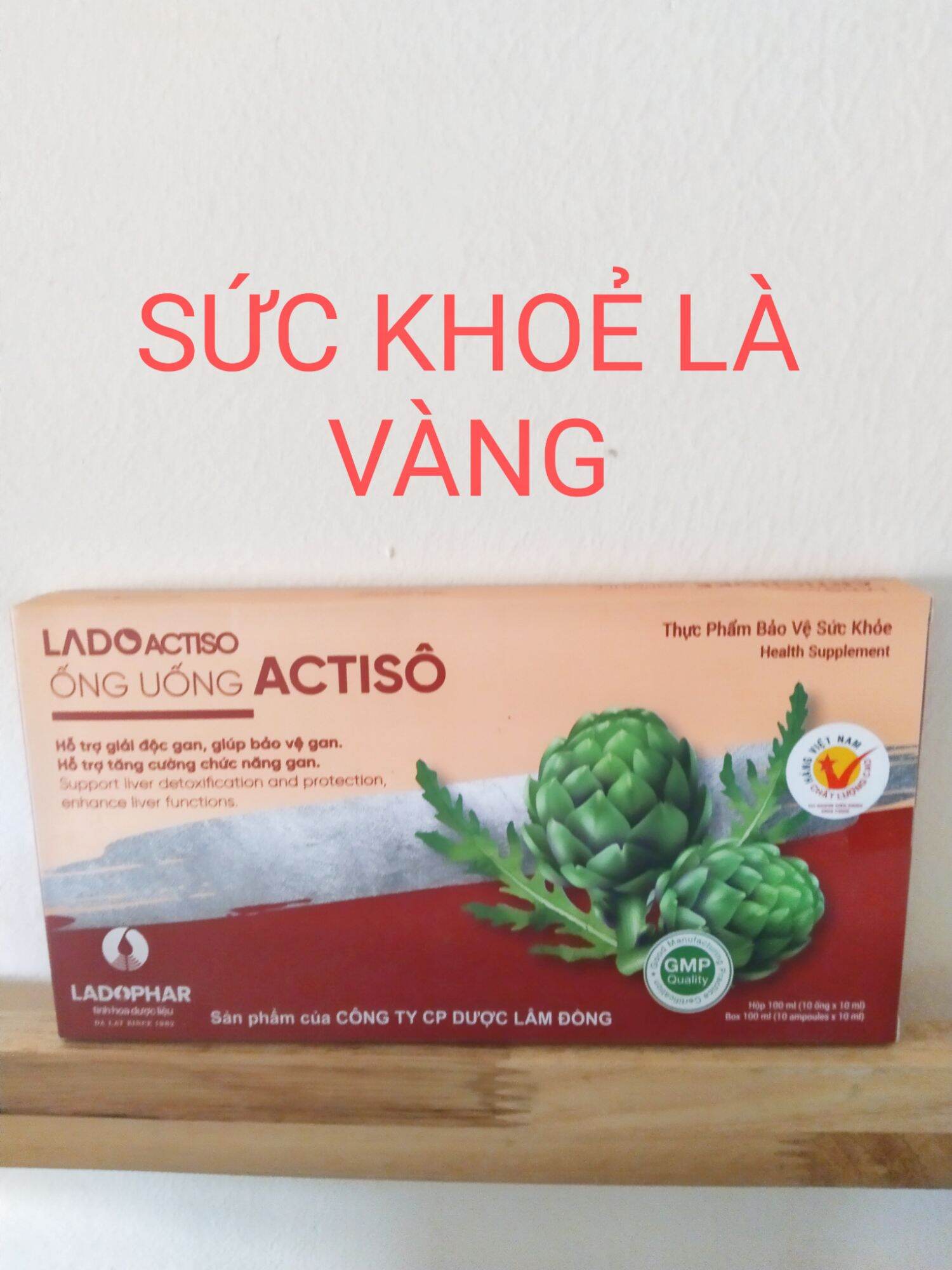 Atiso ống uống Ladophar Đà Lạt