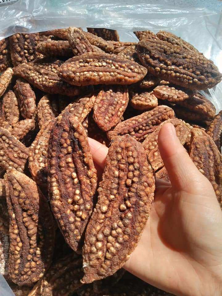 Chuối hột nhà chín cây ép miếng phơi khô