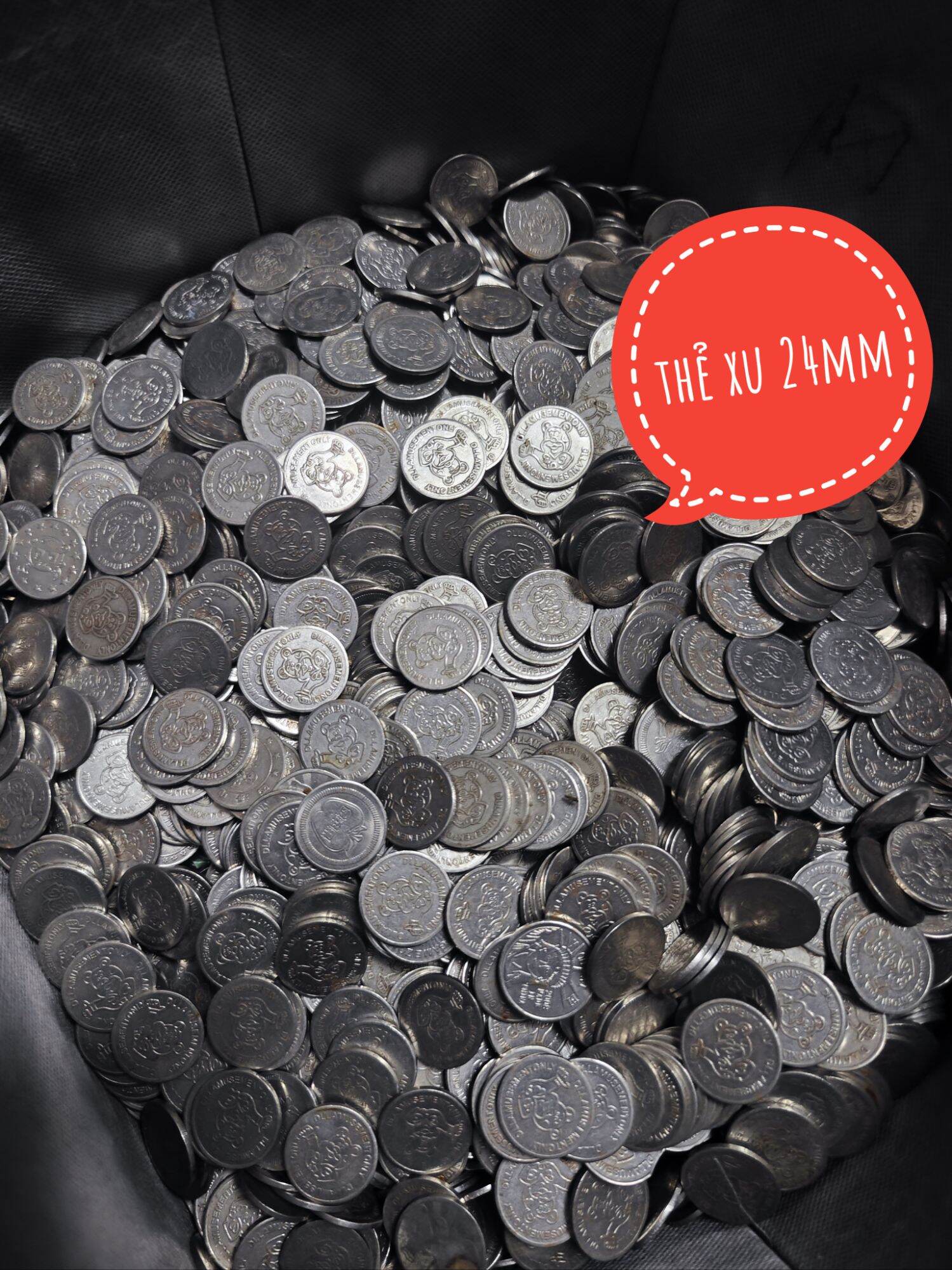 Thẻ xu máy game 24mm combo 100 thẻ cũ đã sử dụng