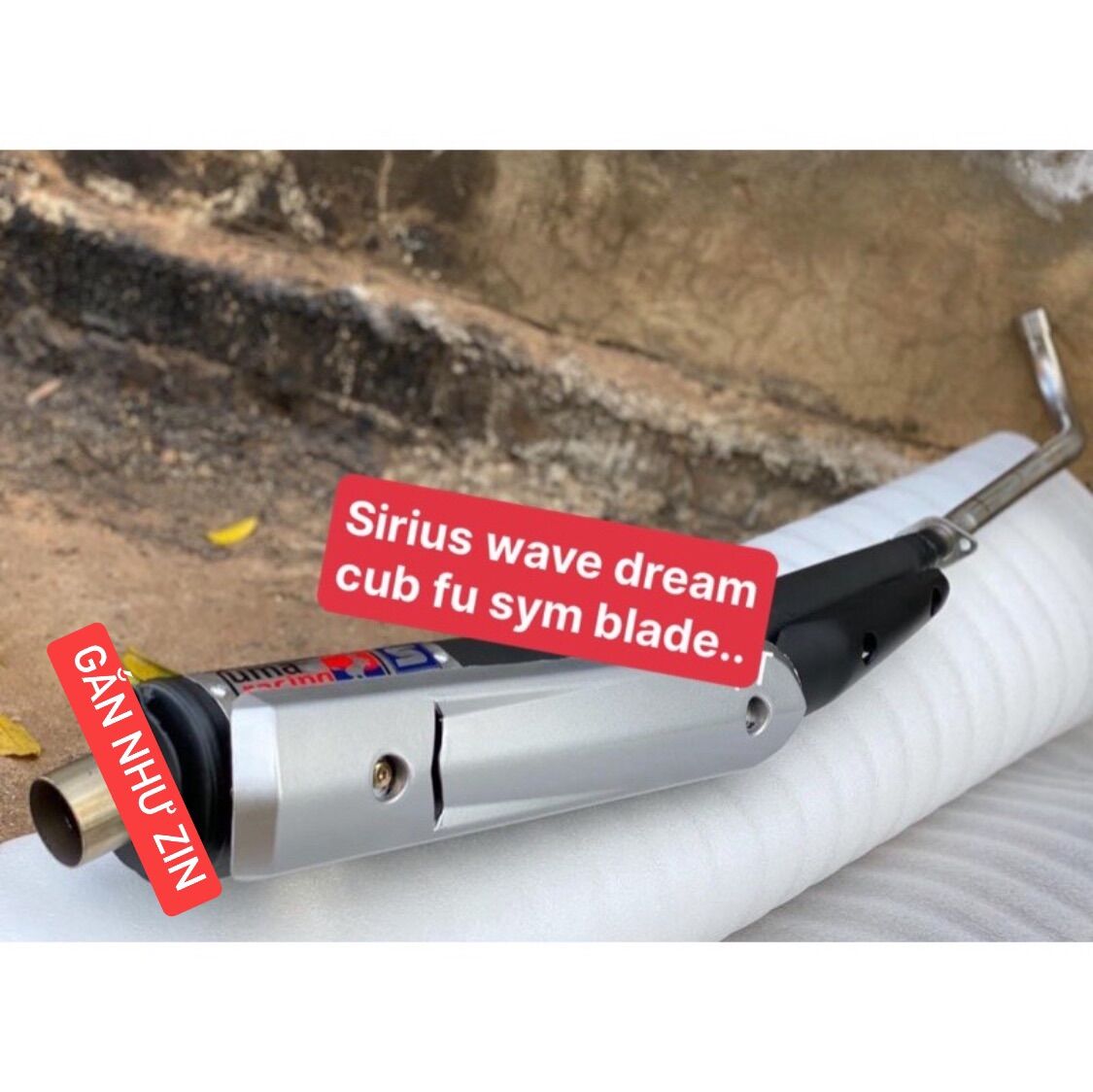 Pô uma v4 gắn sirius dream cup sym kèm cổ và ốp có video test