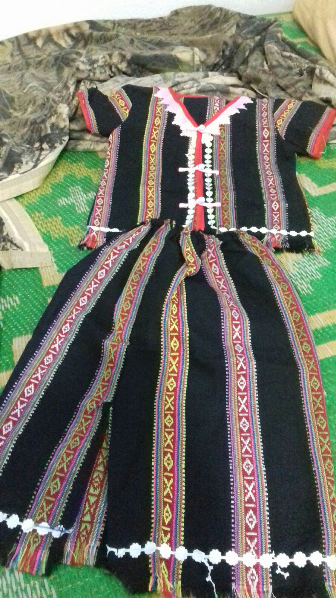 Chân váy thổ cẩm phối áo thun  Quần Áo Xưởng May ANN