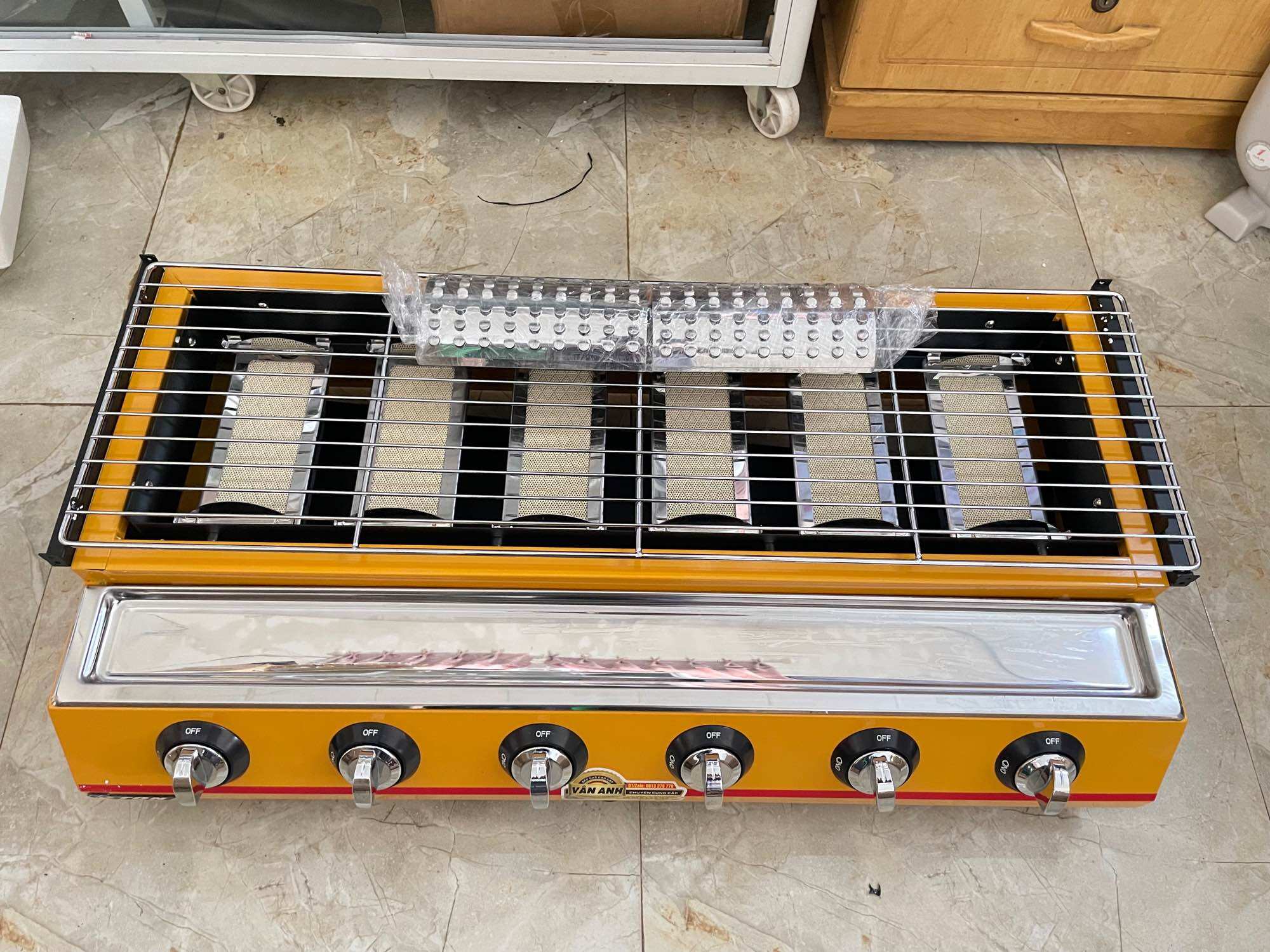 BẾP NƯỚNG GAS 6 LÒ WHATASHI CAO CẤP