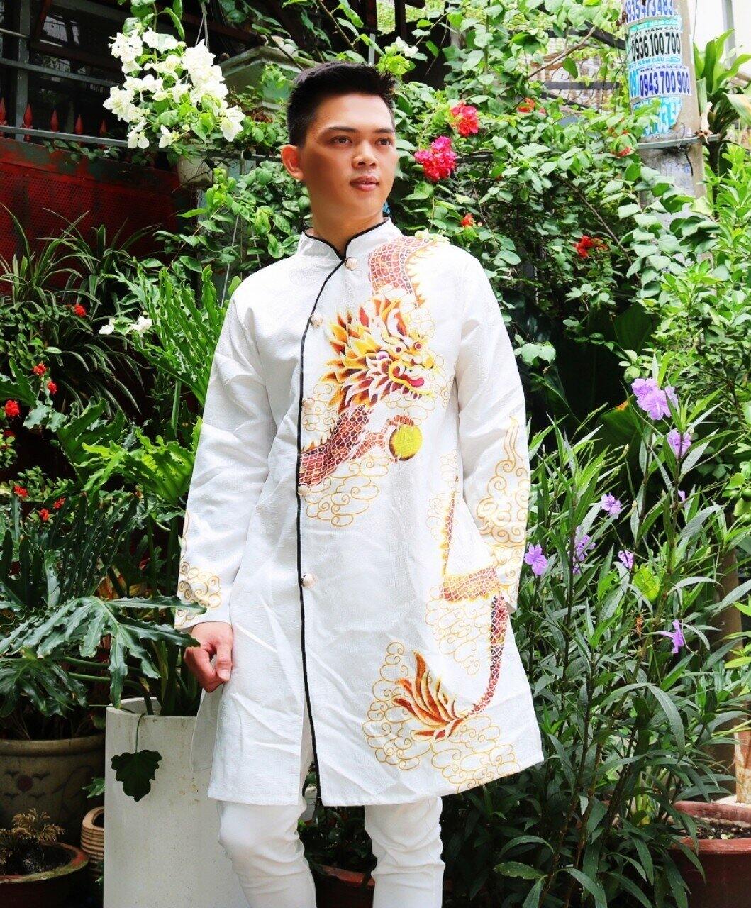 áo dài cách tân gấm thương hải