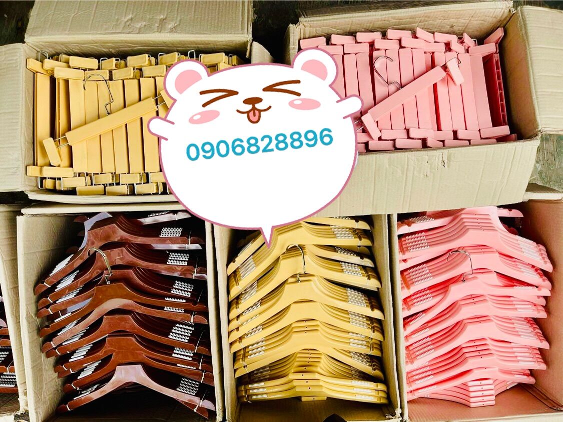 Combo 10 móc nhựa màu Hồng ( Size 38 cm)