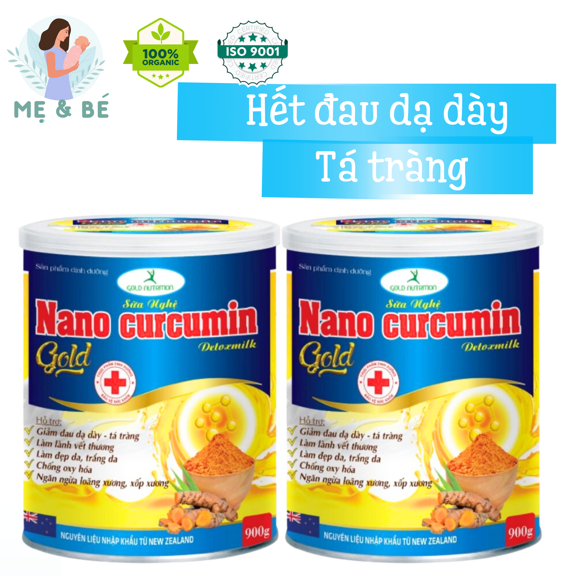 TẶNG 2 HỘP 150GR _ LON 900GR ( Hải Dương) Combo 2 lon sữa nghệ cho người đau dạ dày