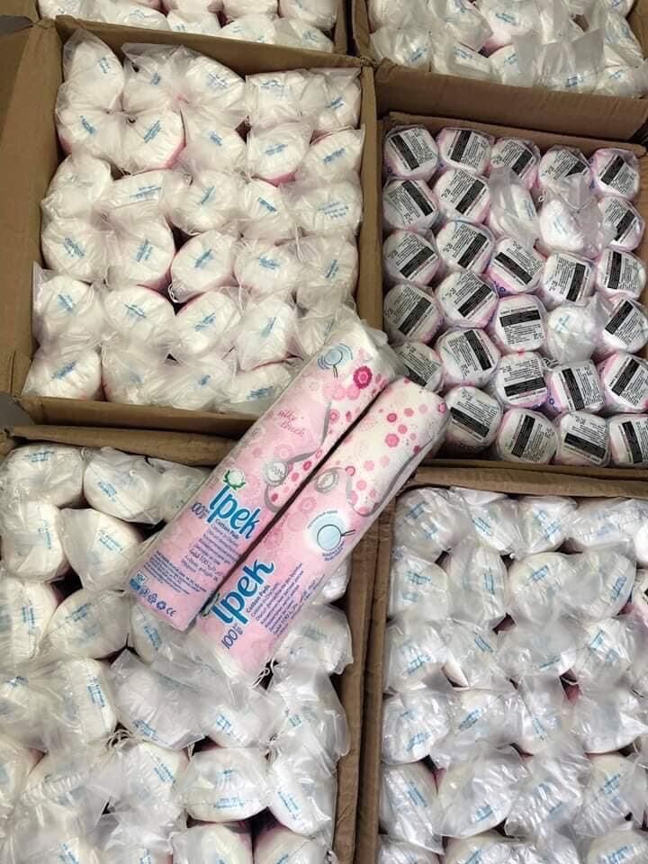 Bông tẩy trang ipek 120 pcs + tặng thêm 30 miếng free