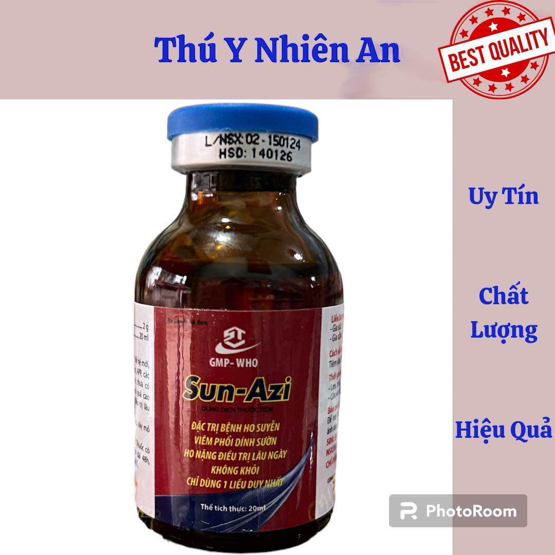 Sun Azi lọ 20ml chuyên ho hen, khò khè, hen lâu ngày trên gà