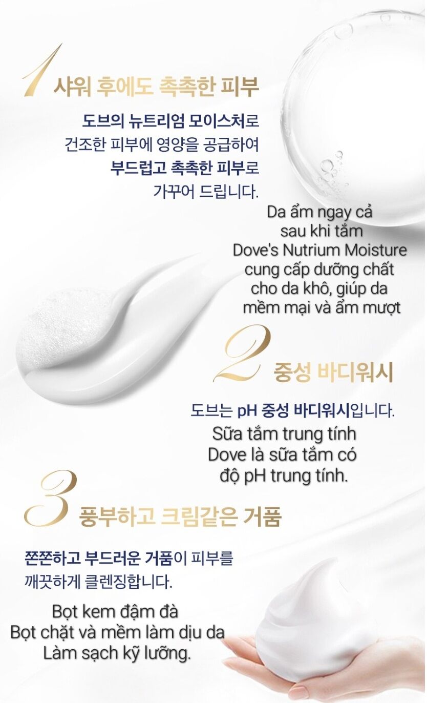 SỮA TẮM DOVE DƯỠNG THỂ 1000ML HÀN QUỐC