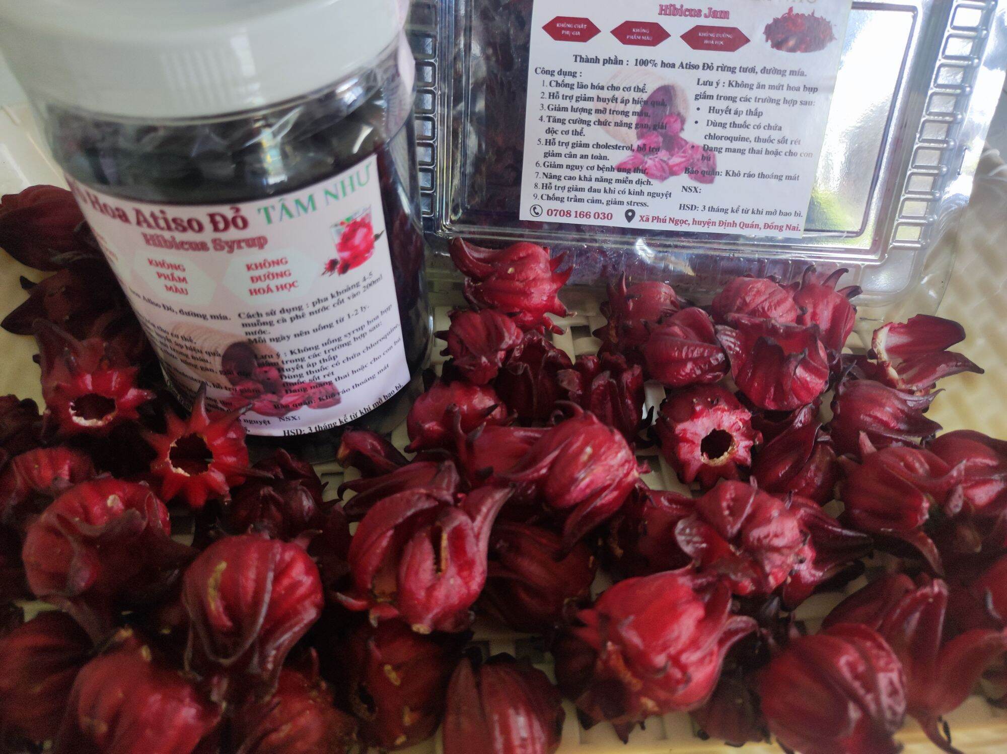 Mứt chua cay Atiso đỏ/ Hibicus 500gr