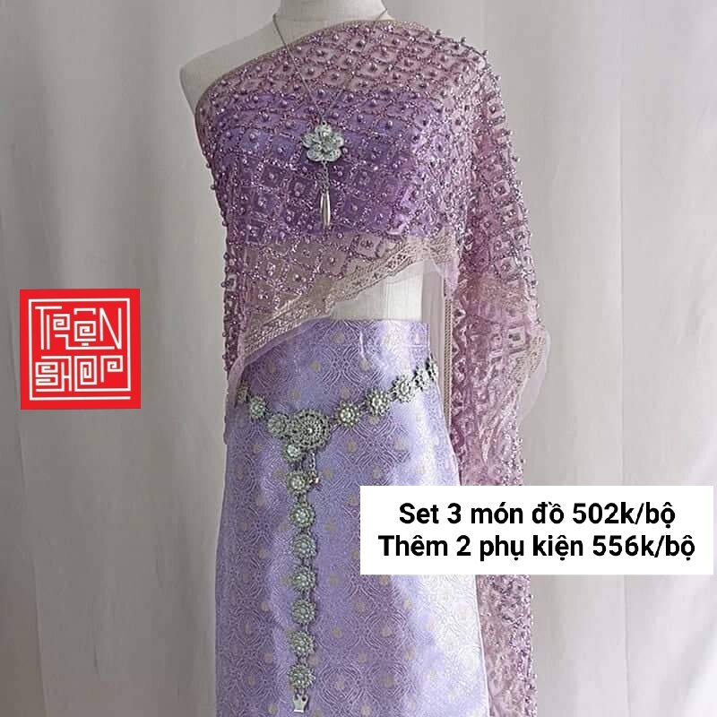 Set trang phục Thái Lan 5 món gồm cả đồ và phụ kiện