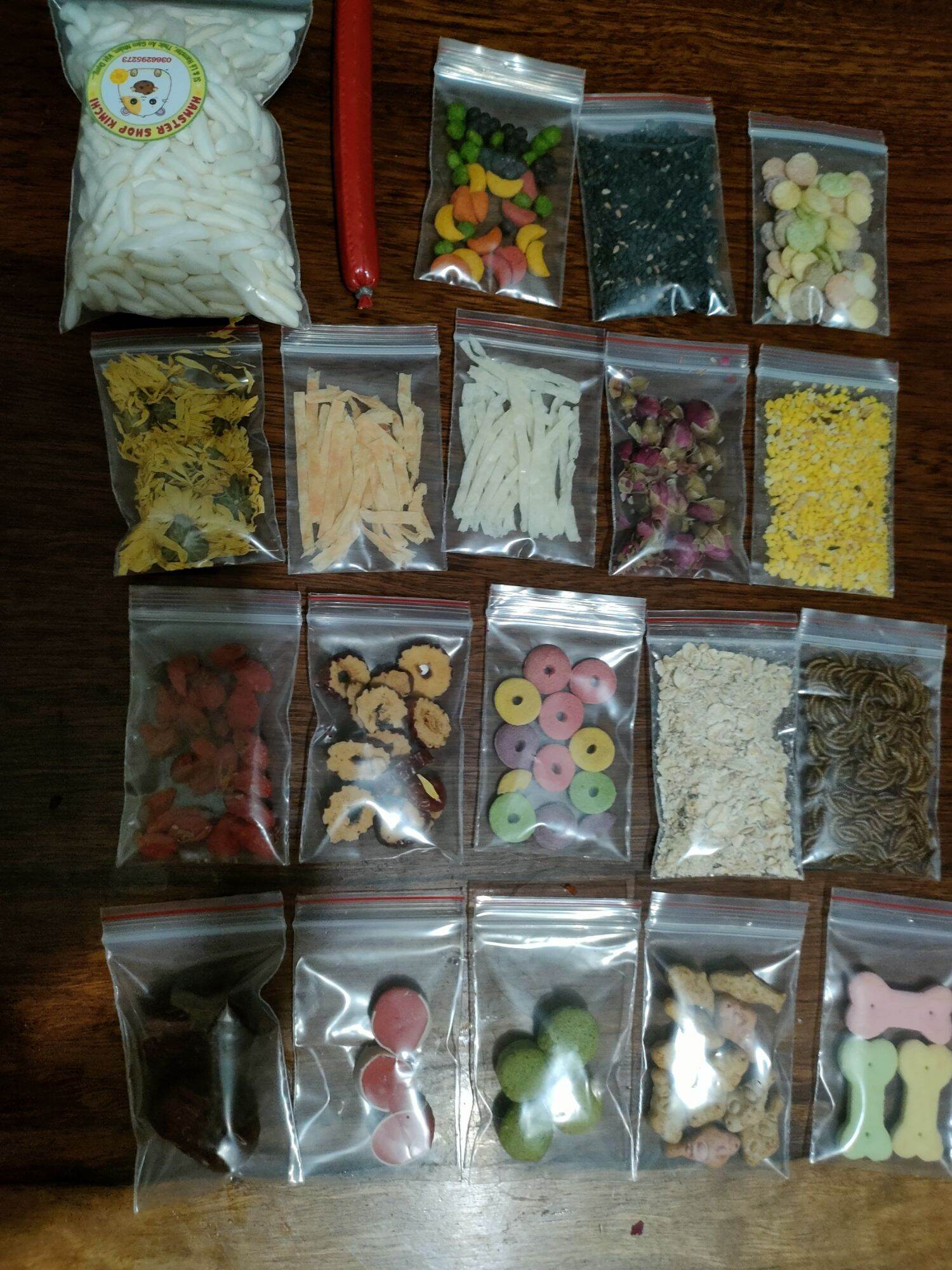 combo 20 gói ăn dặm cho hamster