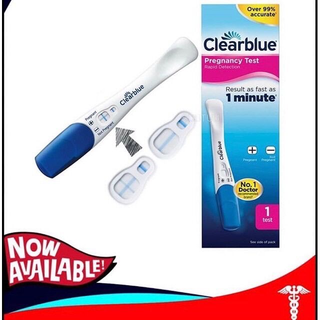 1️⃣Que thử thai điện tử cho kết quả nhanh trong vòng 1phút - Lẻ 1 Que/ Clearblue Pregnancy Test Rapid Detection - 1 Test