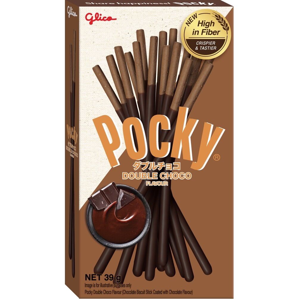 Bánh que phủ kem nhiều vị GLICO Pocky (Combo 10 hộp - 2 socola 2 dâu 2 cookie 2 matcha 2 double choco) nhập khẩu Thái Lan