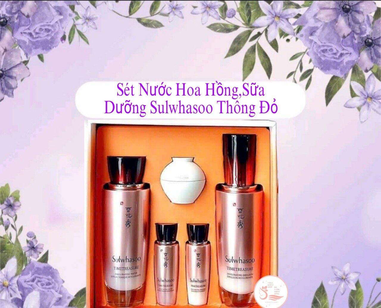 Sét Nước Hoa Hồng,Sữa Dưỡng Sulwhasoo Thông Đỏ