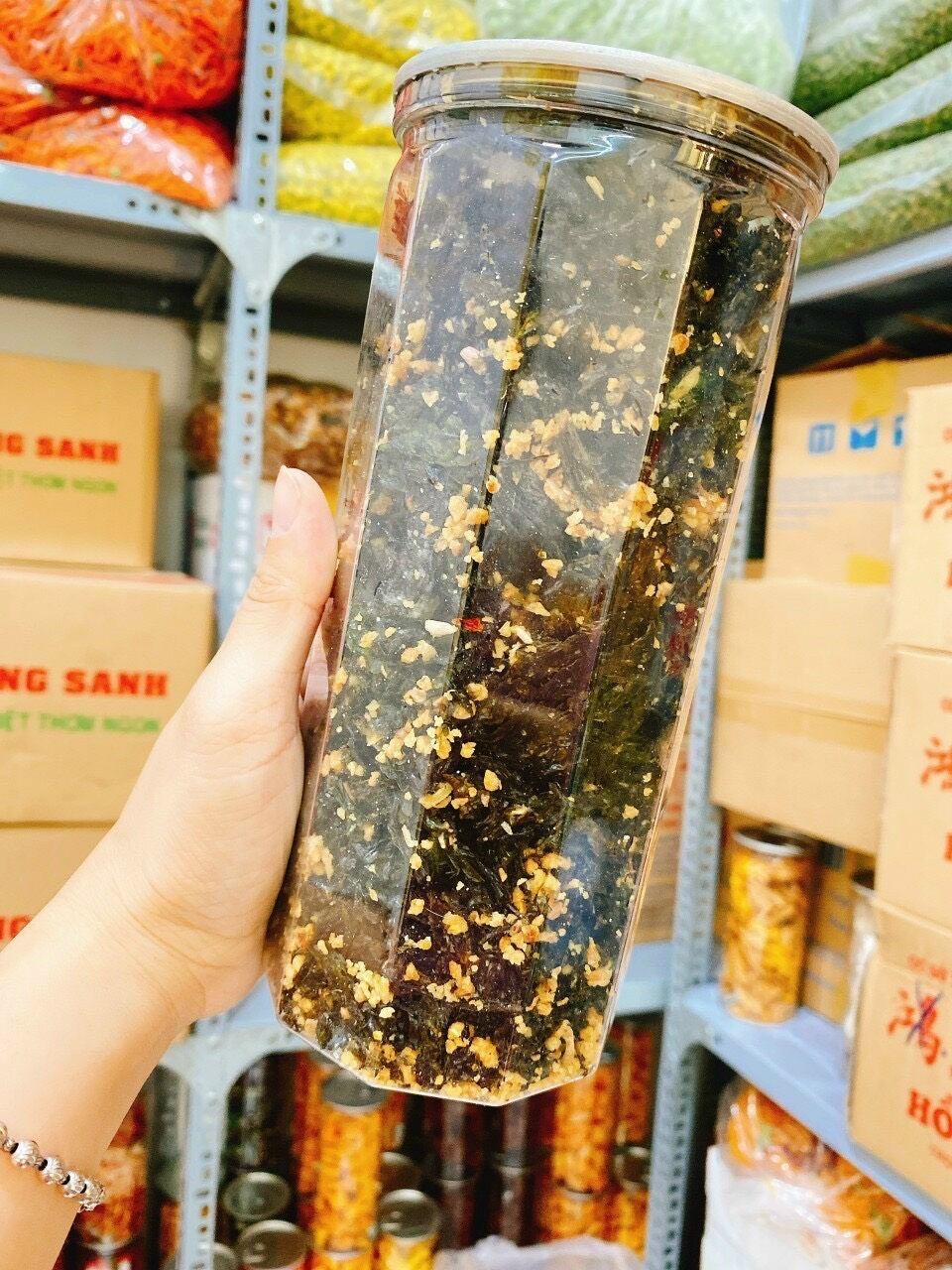 [ SIÊU NGON ] Rong Biển cháy tỏi mè 200g