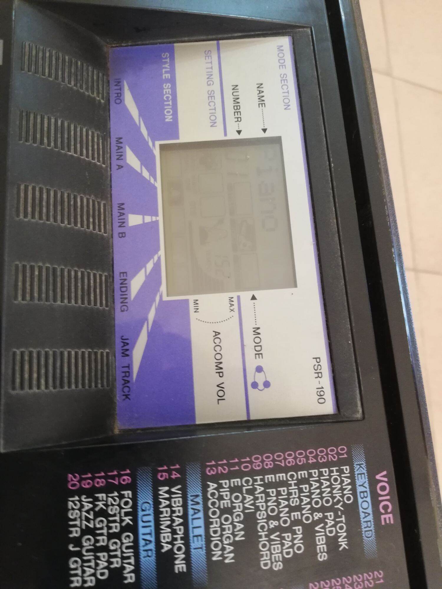 Đàn organ Yamaha psr 190