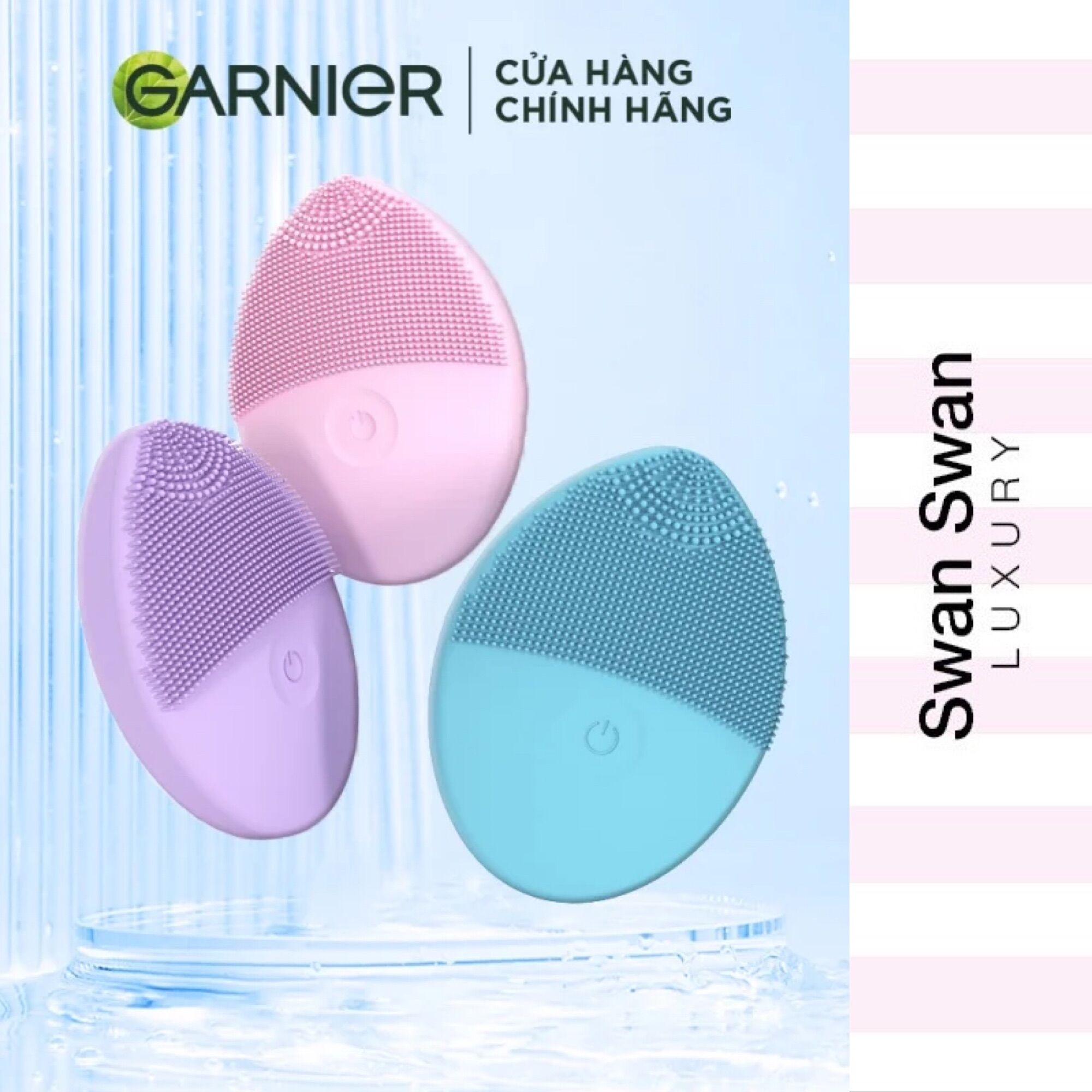 Máy rửa mặt garnier làm da sạch sâu hấp thụ hơn