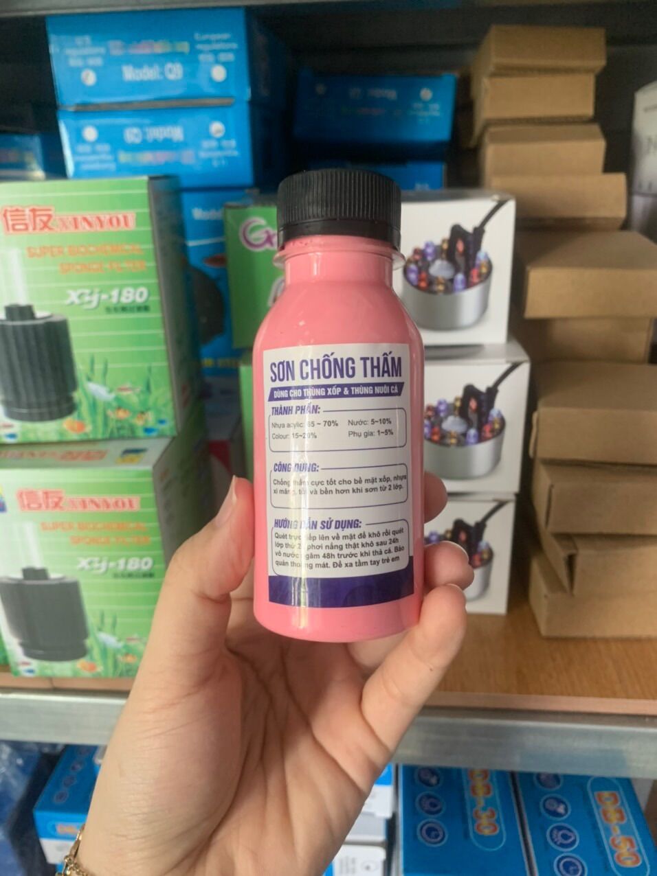 Sơn chống thấm thùng xốp nuôi cá