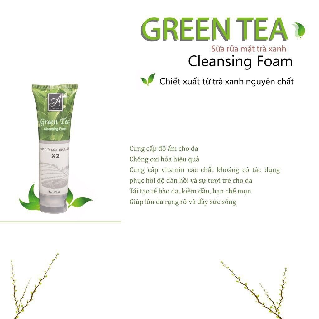 Sữa Rửa Mặt Trà Xanh Kháng Khuẩn Acosmetics