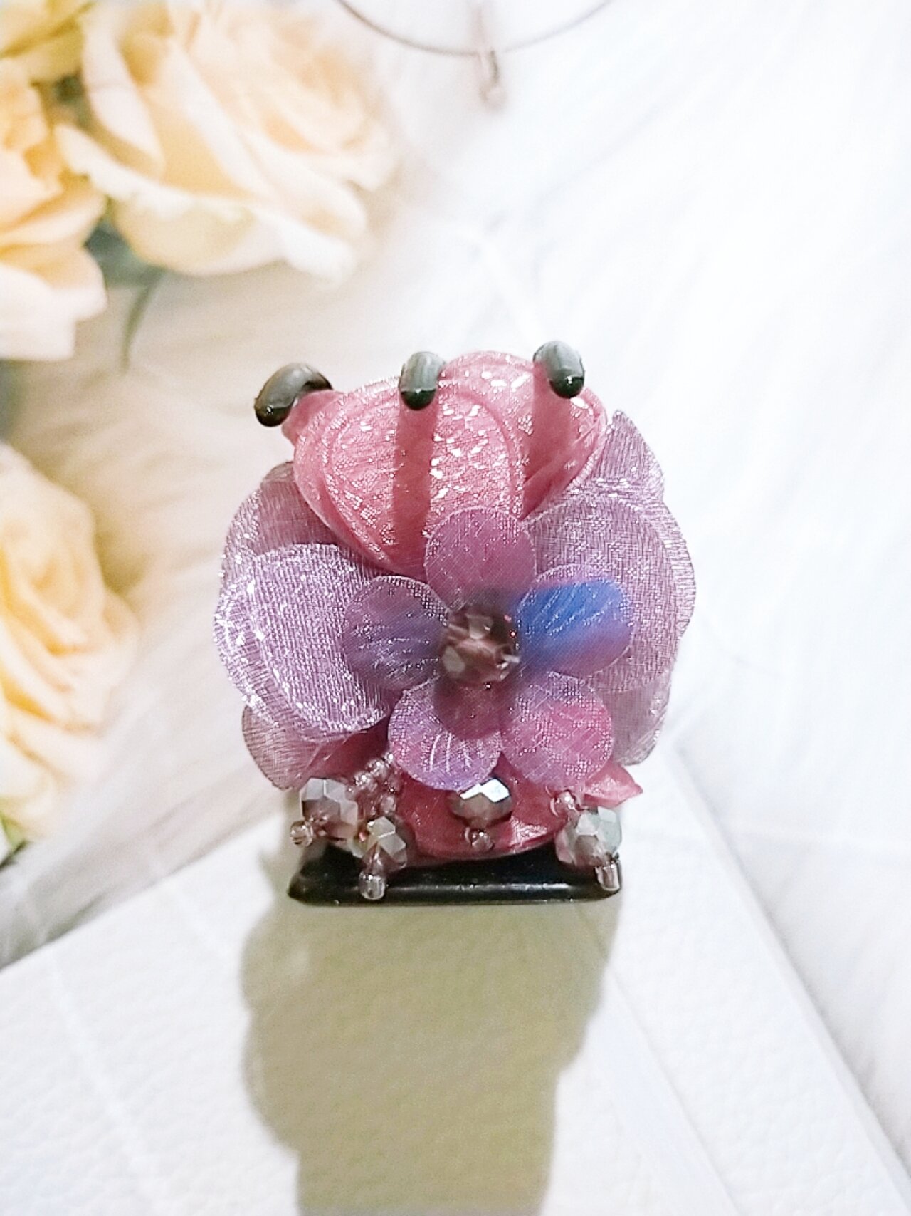 kẹp càng cua 5 răng đính hoa nữ tính